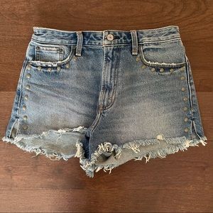 abercrombie high waisted jean shorts